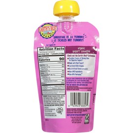 Earth's Best Organic Toddler Food, Banana Pumpkin Raisin Digestive Benefit Yogurt Smoothie, 4 oz Pouch (12-pack)