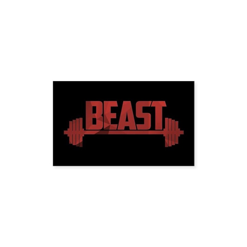 CafePress Beast Red Rectangle Bumper Sticker Car Decal