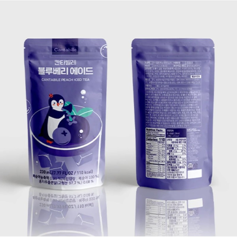Intercart Instant Fruit Juice Drink Blueberry Flavor Ade Cantabile Pouch