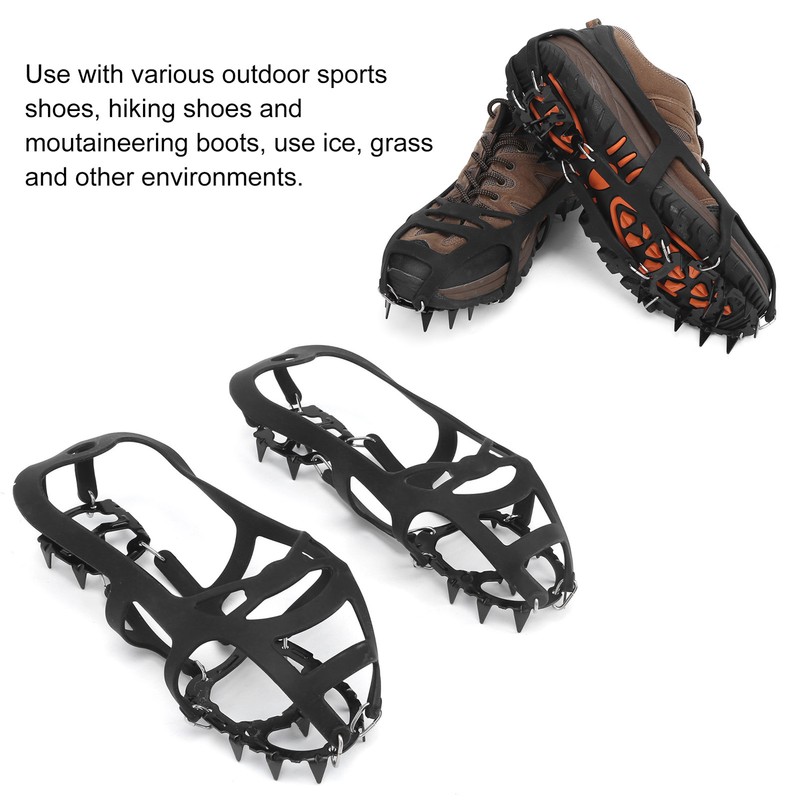 Crampons 18 Teeth Antislip Strong Grip Drop Resistant Ice Cleats