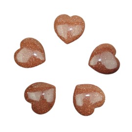 Steinfixx® - Gemstone Heart, Healing Stone, Lucky Stone, Chakra Stone, Pocket Stone, Massage Stone, Gift for Loved Ones (Goldflow)