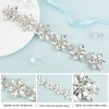 FINGERINSPIRE Shiny Flower Glass Rhinestone Collar Trim (Platinum, 21.2 x