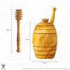 SOLTAKO Olive Wood Honey Pot / Honey Container