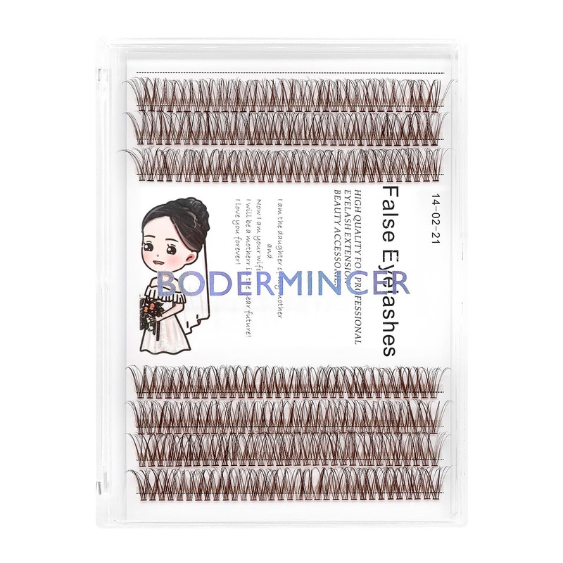 Bodermincer 231 Clusters D Curl Dark Brown/Black Individual Eyelash Extension