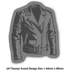 'Leather Jacket' Rubber Stamp - Unmounted Design for Crafting &