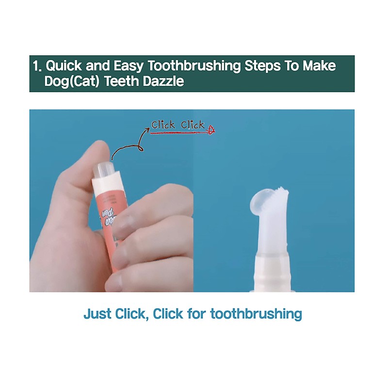 HIBOS Cat Toothbrush Toothpaste Dental Care - All in One