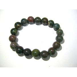 Blutstein Power 7 mm Perlen Rund Armband Kristall Edelstein Mode Accessoire Geschenk Heilung positive Energie kraftvoll Wellness