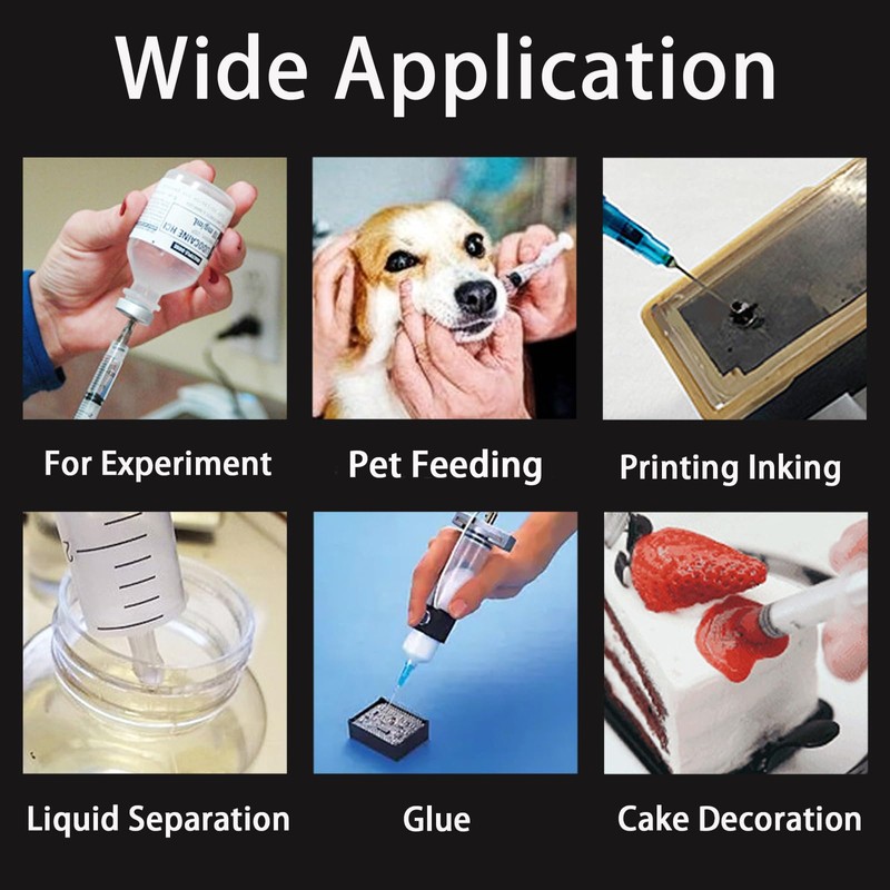 Jotia 30Pcs 1ml/cc Syringe with 30Gx8mm, Lab Syringes, Plastic Syringes