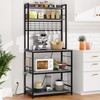 Shintenchi Bakers Rack with Power Outlet, Large Storage Space, 10