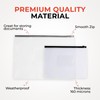 Pack of 12 A4+ Foolscap Clear Zippy Bags with Blue