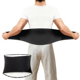 [Flynow] 腰あたためベルト 腰暖ベルト 腹巻き 【腰・腹両用】マジックテープ 裏起毛 厚手 温める 温活 暖かい 保温 冷え防止 防寒 外 寝る 睡眠 運動 産後 秋 冬 レディース メンズ 男性 女性 高齢者 兼用 L (ウエスト約100～120cm)