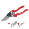Secateurs, LINZI Bypass Pruning Shears 215mm with Extra Blade and