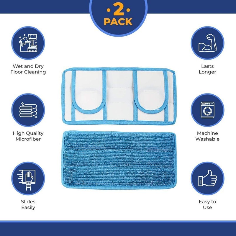 Old Home Kitchen Reusable Microfiber Mop Pads | Durable Machine