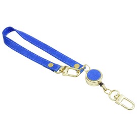 prendre PR-REEL06 Reel Strap, Short Reel, Short Strap, Carabiner, Band, Small, Lightweight, Keychain, Cord, Stretchable, Elastic, blue