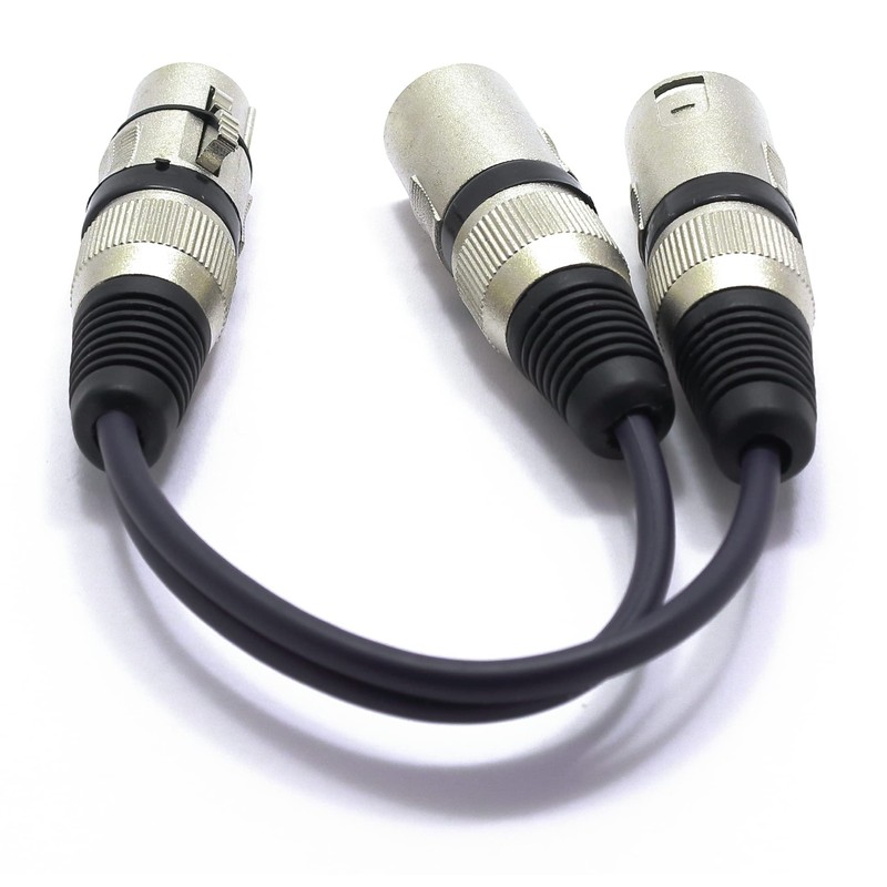 VITALCO XLR Splitter Audio Adapter XLR Female to 2x Male