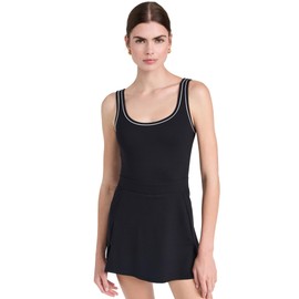 Splits59 Women's Martina Rigor Dress w/Piping, Black