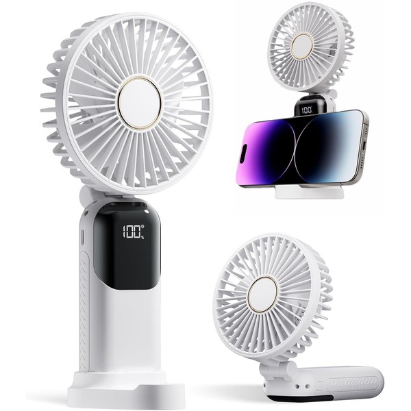 Handy Fan Neck Hanging Silent Remaining Display, Small, 5 Levels