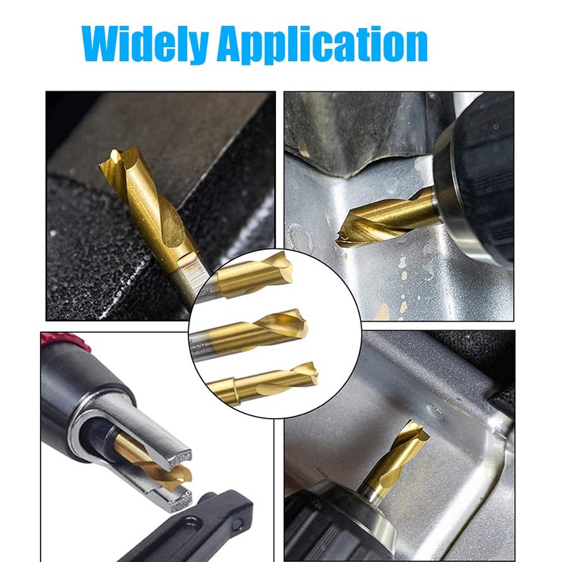Yakamoz 3PCS Titanium Spot Weld Cutter Kit Set HSS CO