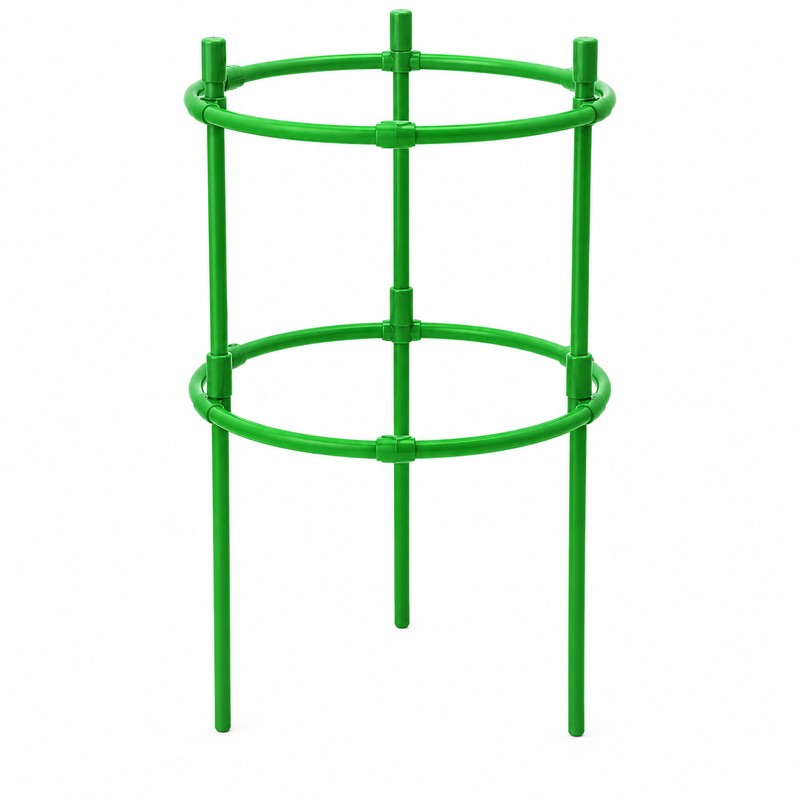 3-Tier Plant Support Rings for Potted Plants – 9-Piece Green