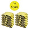 Rettungsdecke Rettungsdecken 10er Set (= 10 Stück) Gold/Silber 210x160cm Rettungsfolie