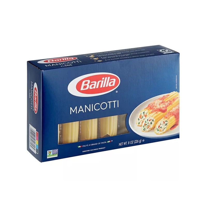 Barilla Manicotti Pasta 8 oz. (select quantity below) - 12/Case
