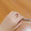 Yoursfs 4.5Ct Big Red Crystal Rings For Women Wedding 18k