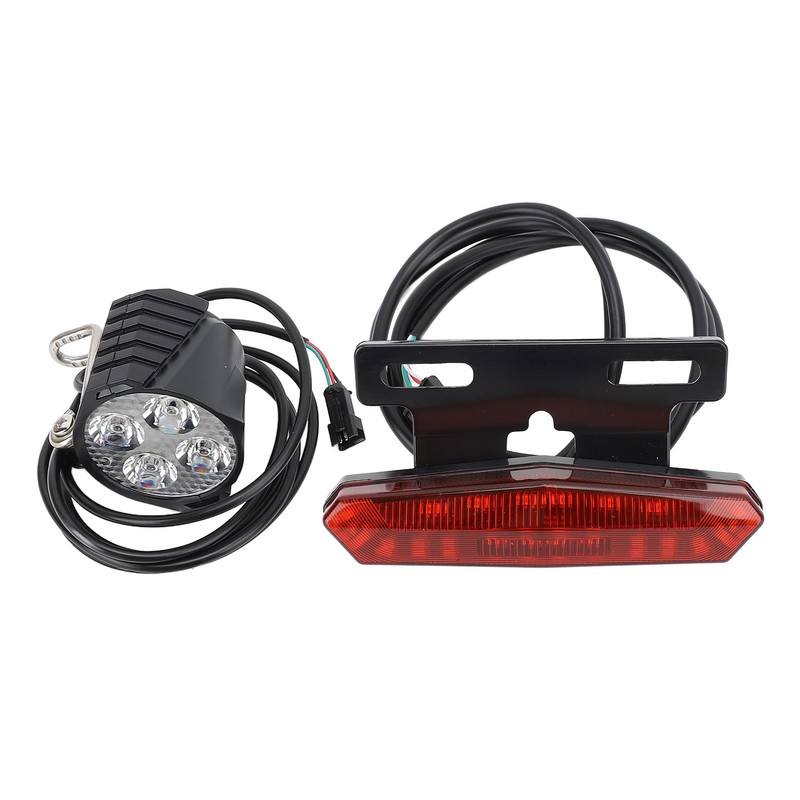 Electric Headlight and Tail Light Set LED Front Rear Warning
