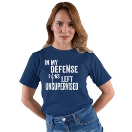 Go All Out XXX-Large Navy Blue Adult in My Defense Funny T-Shirt