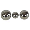 Set of 3 Decorative Balls Silverball Ceramic 5/6/7 cm