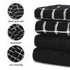 Kitchen Towels Cotton Black - Tea Towels Absorbent - Thick