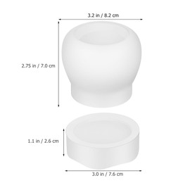 Operitacx Jar Resin Molds, 2pcs Pudding Silicone Molds for Resin with Lid, Epoxy Resin Molds Casting Craft for DIY Jewelry Storage Box, Candy Container, Home Decoration