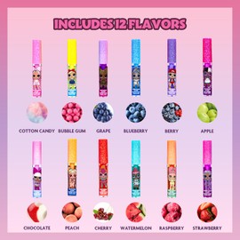 Townley Girl L.O.L Surprise 12 Piece Plant Based Lip Gloss, Girls Party Favors, First Makeup Set for Girl, Perfect for Parties, Sleepovers, and Birthday Gifts, Ages 5
