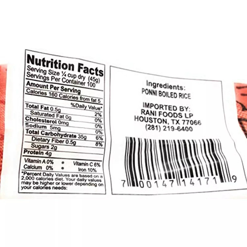 Asian Kitchen Ponni Boiled Rice 4-Pound Bag, 4lbs (1.81kg)