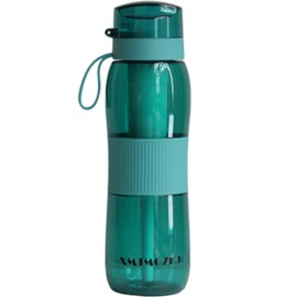 XMJMGZKJ Green Color Tritan Water Bottle With Filter, 26 Ounce, BPA Free, Outdoor Camping &Sports, Indoor Yoga &School