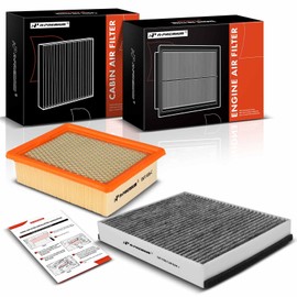 A-Premium 2-PC Engine & Cabin Air Filter with Activated Carbon Compatible with Ford Escape 2013-2019, Transit Connect 2014-2022, 2.5L