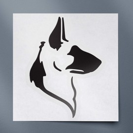 ANGDEST German Shepard (Black) (Set of 2) Premium Waterproof Vinyl Decal Stickers for Laptop Phone Accessory Helmet Car Window Bumper Mug Tuber Cup Door Wall Decoration