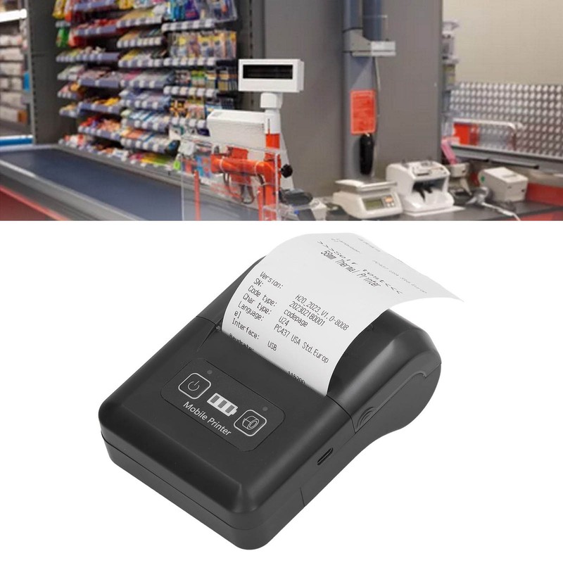 Portable Thermal Label Printer Bluetooth Maker Machine Handheld 58mm for