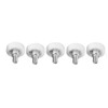 Pack of 5 sliding castors with thread, drawer roller, plastic
