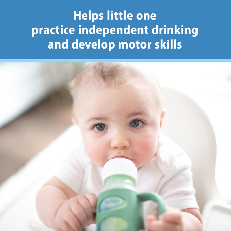 Dr. Brown's Narrow Baby Bottle Handles, 100% Silicone, Easy Grip