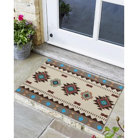 Front Door Mat, Non - Slip Absorbent Door Entry Mats, Doormats Indoor/Outdoor Entrance Small Rugs, Native American Indians of The American Southwest Doormat - Floor Mats for Home 20x32 Inch