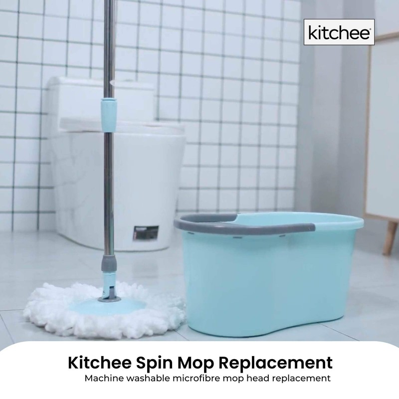 4X Kitchee Microfibre Mop Head Replacement for Kitchee Spin Mop