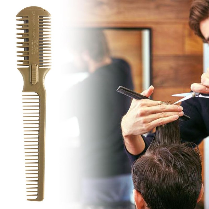 2 Pcs Dual Side Hair Thinning Comb Hair Razor Comb