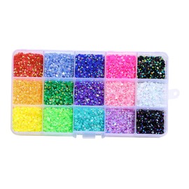 Baluue Colorful Nail Resin Diamonds Color Jelly Flatback Gems for Nail Art Decoration Lightweight Chic Ornaments for Manicurists and Craft