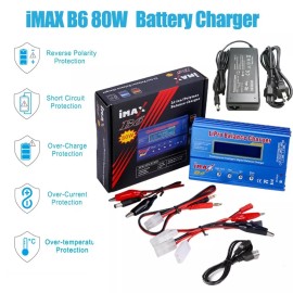 Universal For iMAX B6 AC 80W Digital LCD RC Lipo LiFe NiMh NiCD Battery Balance Charger US