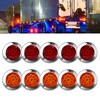 Wodvyss 10-Pack (5 Amber + 5 Red) 2" 9 LED
