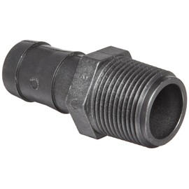 Banjo HB100 Polypropylene Hose Fitting, Adapter, 1" NPT Male x 1" Barbed