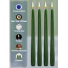 Hyoola Tall Taper Candles - 12 Inch Hunter Green Unscented