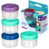 Sistema 4-Piece Salad Dressing and Condiment Containers with Lids for