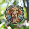 Image Industry Vizsla Stained Glass Effect Suncatcher - Garden Gift