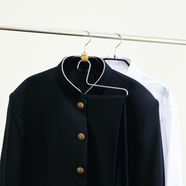 MAWA x Seiei Original 120538 Student Hanger Set for Pants, 5-piece Set, Black, MAWA Hanger, Shirt Hanger, Pants Hanger, Space Saving Hook